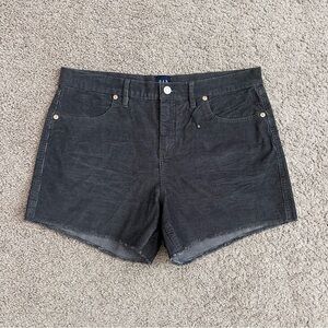 Gap Dark Charcoal Corduroy Short Womens 12